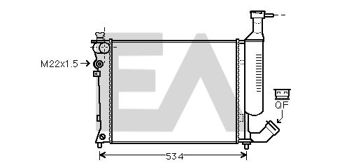 31R10032 EACLIMA Радиатор, охлаждение двигателя