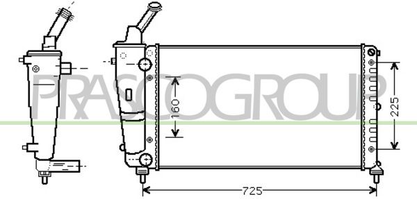 LA001R013 PRASCO Радиатор, охлаждение двигателя