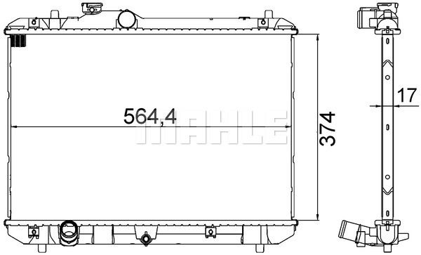 CR1194000S MAHLE Радиатор, охлаждение двигателя