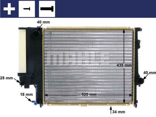 CR243000S MAHLE Радиатор, охлаждение двигателя