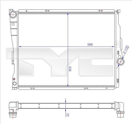 7030006R TYC Радиатор, охлаждение двигателя