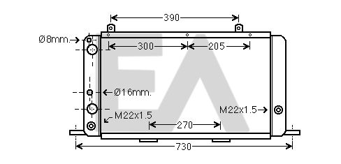 31R02019 EACLIMA Радиатор, охлаждение двигателя