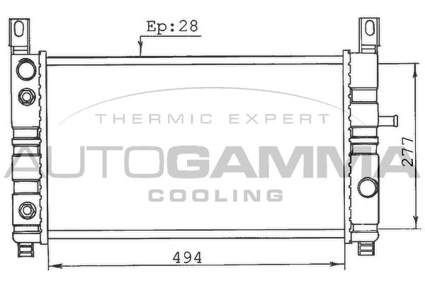 100354 AUTOGAMMA Радиатор, охлаждение двигателя