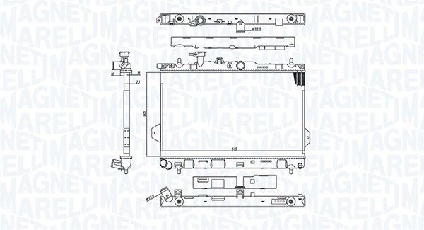 350213110400 MAGNETI MARELLI Радиатор, охлаждение двигателя