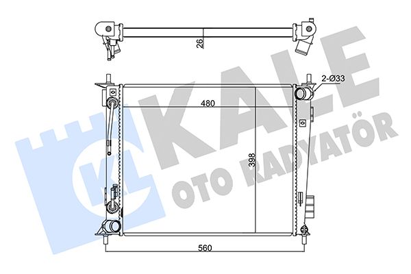 346130 KALE OTO RADYATÖR Радиатор, охлаждение двигателя