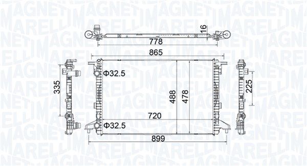 350213201900 MAGNETI MARELLI Радиатор, охлаждение двигателя