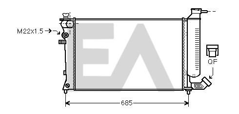 31R55076 EACLIMA Радиатор, охлаждение двигателя