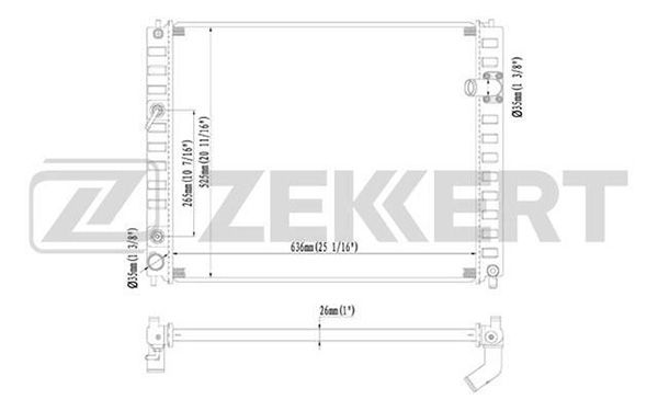 MK1419 ZEKKERT Радиатор, охлаждение двигателя