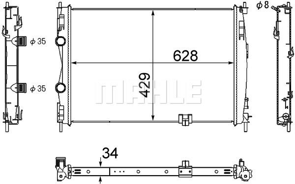 CR1076000S MAHLE Радиатор, охлаждение двигателя