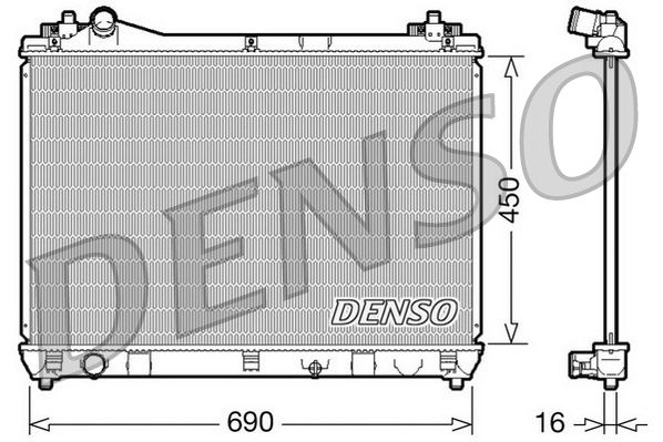 DRM47016 DENSO Радиатор, охлаждение двигателя