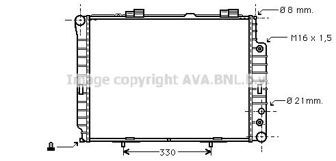 MSA2214 AVA QUALITY COOLING Радиатор, охлаждение двигателя