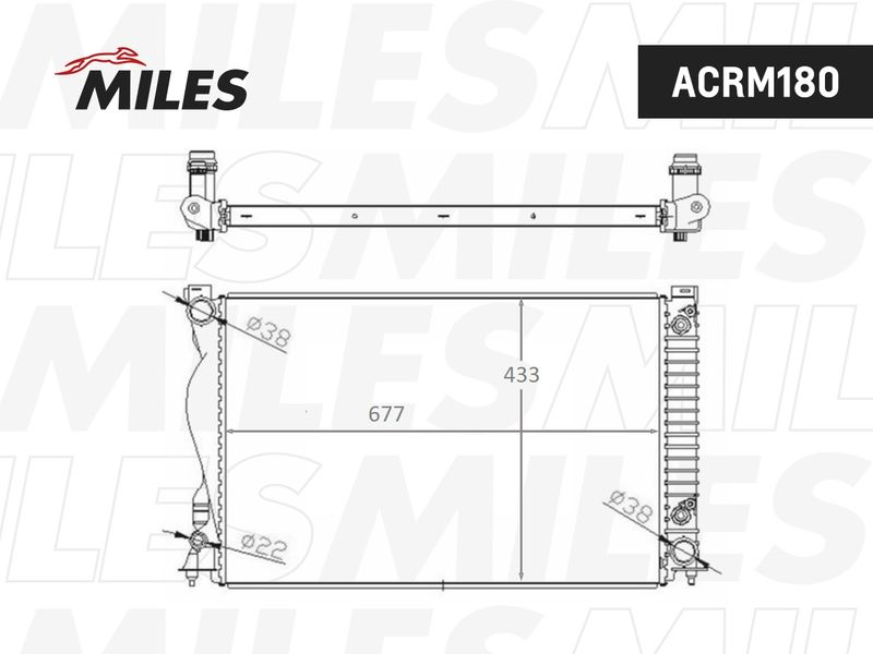 ACRM180 MILES Радиатор, охлаждение двигателя