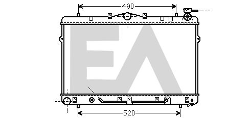 31R28121 EACLIMA Радиатор, охлаждение двигателя