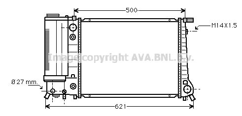 BW2084 AVA QUALITY COOLING Радиатор, охлаждение двигателя