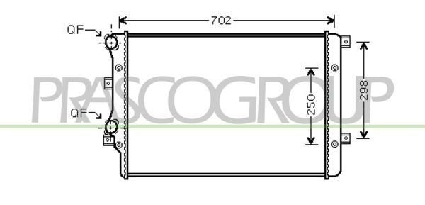 AD202R004 PRASCO Радиатор, охлаждение двигателя