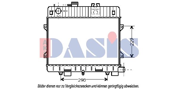 050340N AKS DASIS Радиатор, охлаждение двигателя