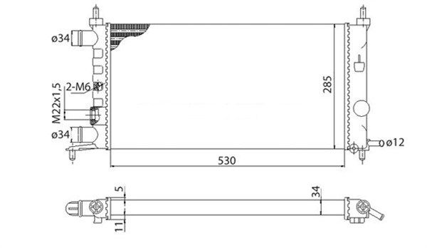 350213776003 MAGNETI MARELLI Радиатор, охлаждение двигателя