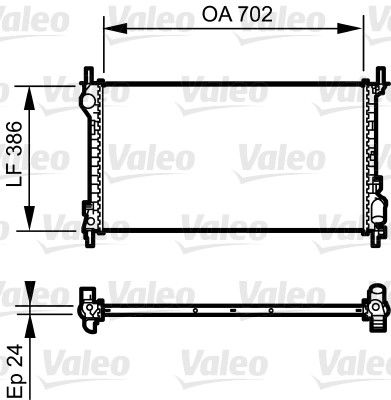 735167 VALEO Радиатор, охлаждение двигателя