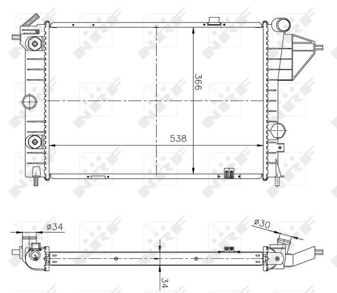 513508A NRF Радиатор, охлаждение двигателя