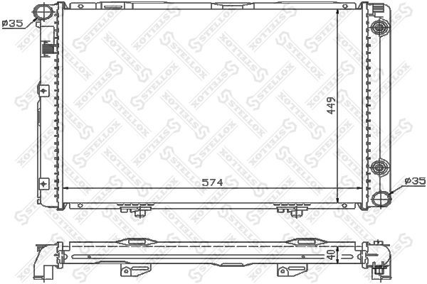 1025910SX STELLOX Радиатор, охлаждение двигателя