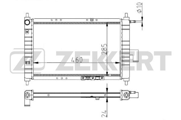 MK1181 ZEKKERT Радиатор, охлаждение двигателя