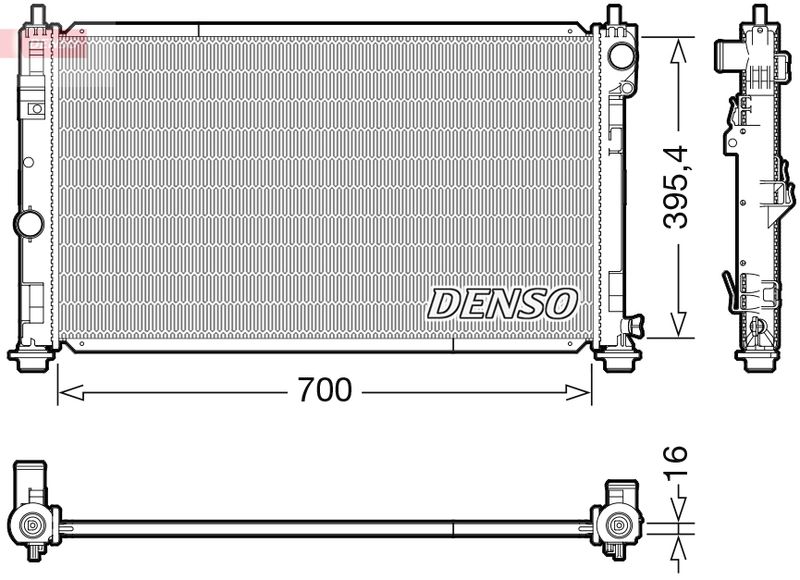 DRM06039 DENSO Радиатор, охлаждение двигателя