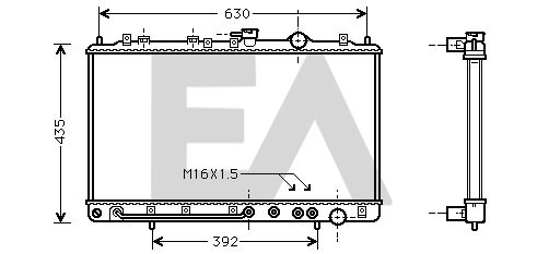 31R28024 EACLIMA Радиатор, охлаждение двигателя