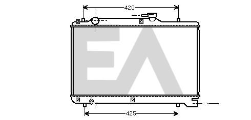 31R69025 EACLIMA Радиатор, охлаждение двигателя