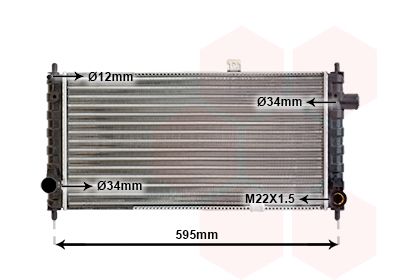 37002050 VAN WEZEL Радиатор, охлаждение двигателя