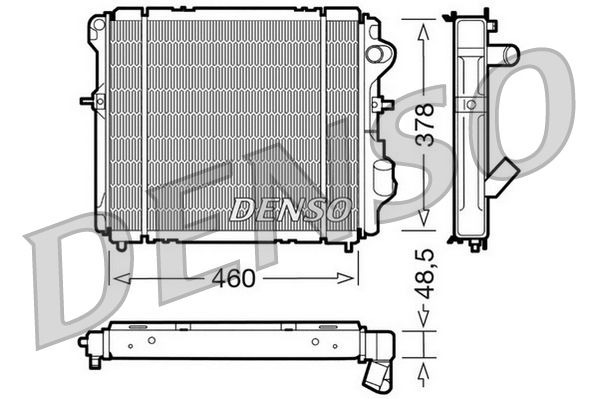 DRM23007 DENSO Радиатор, охлаждение двигателя