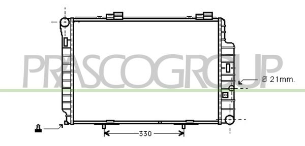 ME025R017 PRASCO Радиатор, охлаждение двигателя