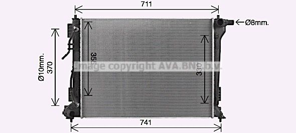 KA2318 AVA QUALITY COOLING Радиатор, охлаждение двигателя