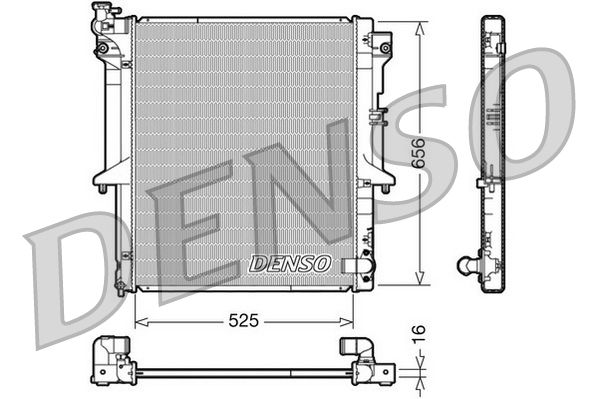 DRM45017 DENSO Радиатор, охлаждение двигателя