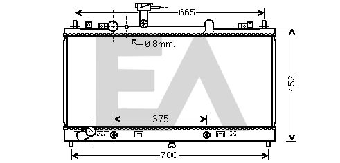 31R52132 EACLIMA Радиатор, охлаждение двигателя