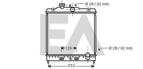 31R26040 EACLIMA Радиатор, охлаждение двигателя