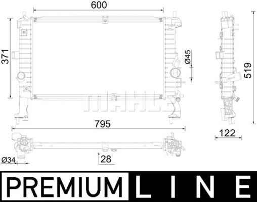 WG2183361 WILMINK GROUP Радиатор, охлаждение двигателя