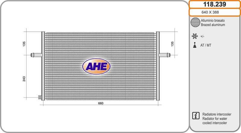 118239 AHE Радиатор, охлаждение двигателя