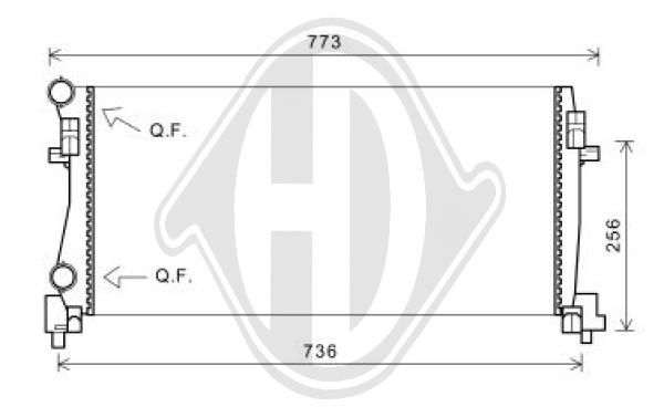 DCM3473 DIEDERICHS Радиатор, охлаждение двигателя