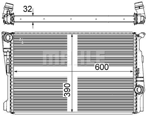 CR876000P MAHLE Радиатор, охлаждение двигателя