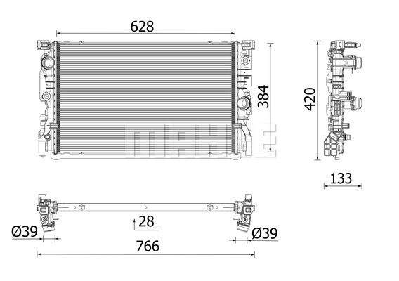 CR2696000P MAHLE Радиатор, охлаждение двигателя