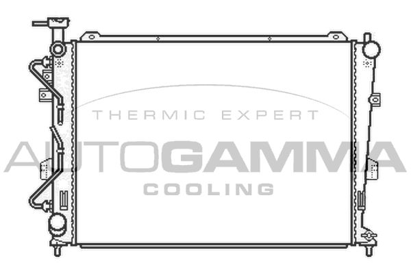 104840 AUTOGAMMA Радиатор, охлаждение двигателя