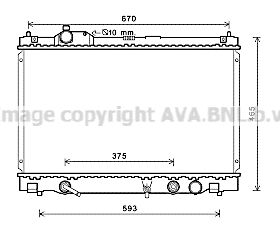 TO2676 AVA QUALITY COOLING Радиатор, охлаждение двигателя