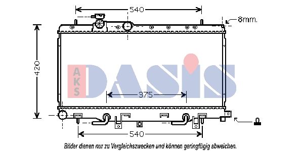 350022N AKS DASIS Радиатор, охлаждение двигателя