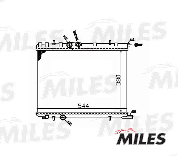 ACRM049 MILES Радиатор, охлаждение двигателя