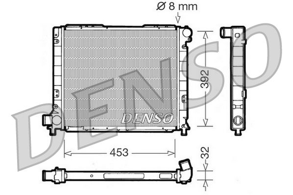 DRM09052 DENSO Радиатор, охлаждение двигателя