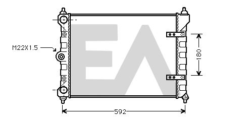 31R77077 EACLIMA Радиатор, охлаждение двигателя