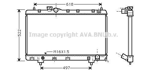 TO2241 AVA QUALITY COOLING Радиатор, охлаждение двигателя