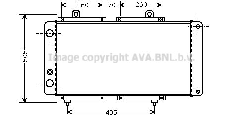 PE2033 AVA QUALITY COOLING Радиатор, охлаждение двигателя