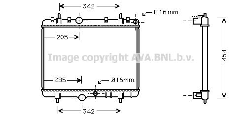 PEA2249 AVA QUALITY COOLING Радиатор, охлаждение двигателя