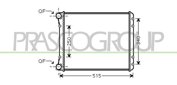 AD302R002 PRASCO Радиатор, охлаждение двигателя